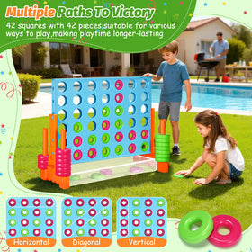GADFISH Giant 4-in-a-Row safe materials and rounded edges for kids
