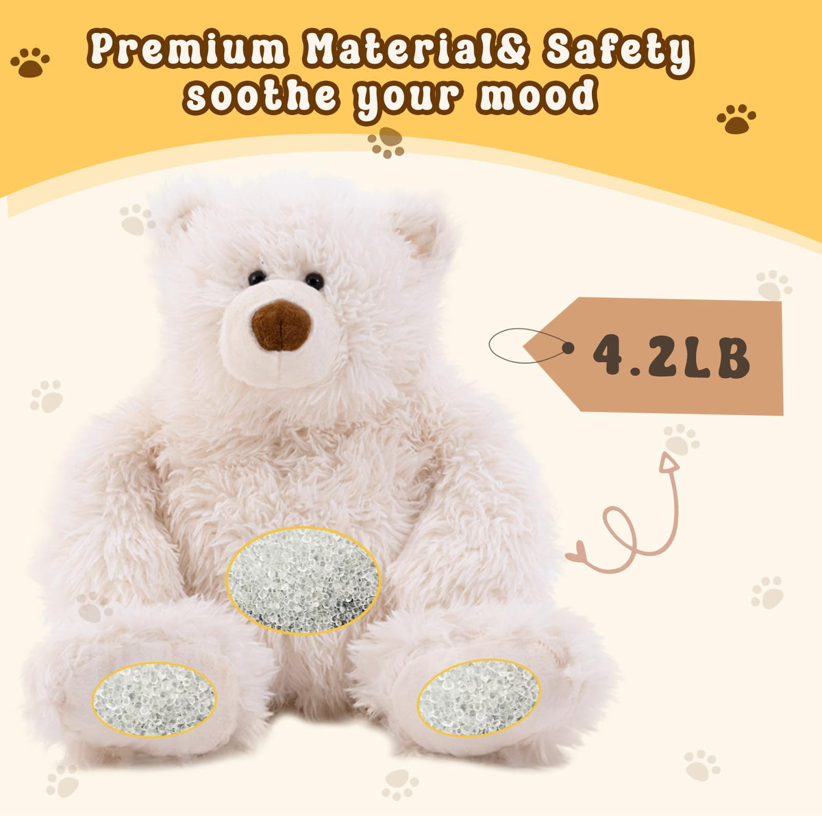 GADXV polar bear weighted 27in crafted with child-safe materials and eco-friendly design