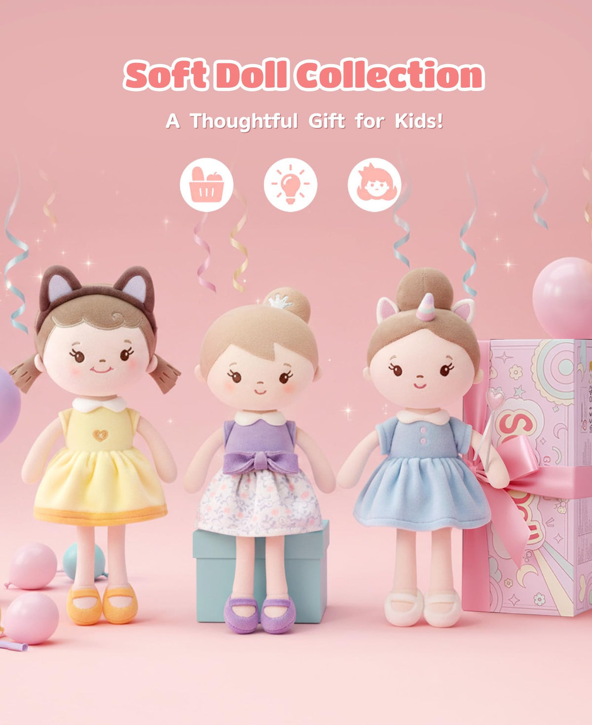 GAGAKU doll features 3D cotton padding for soft touch.
