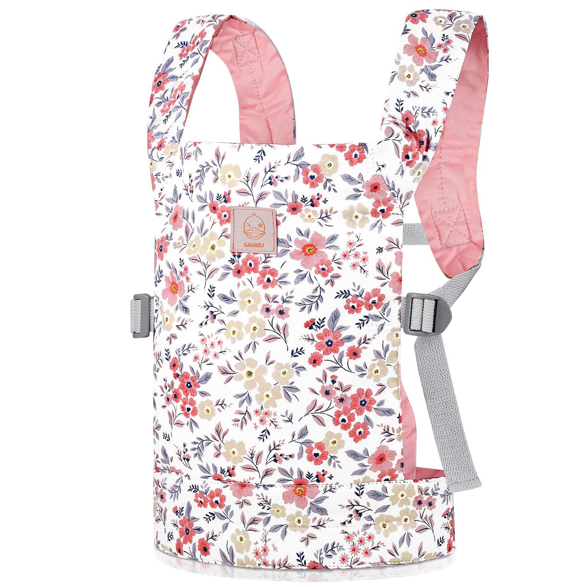 GAGAKU Baby Doll Carrier adjustable waist and chest straps for growing kids.