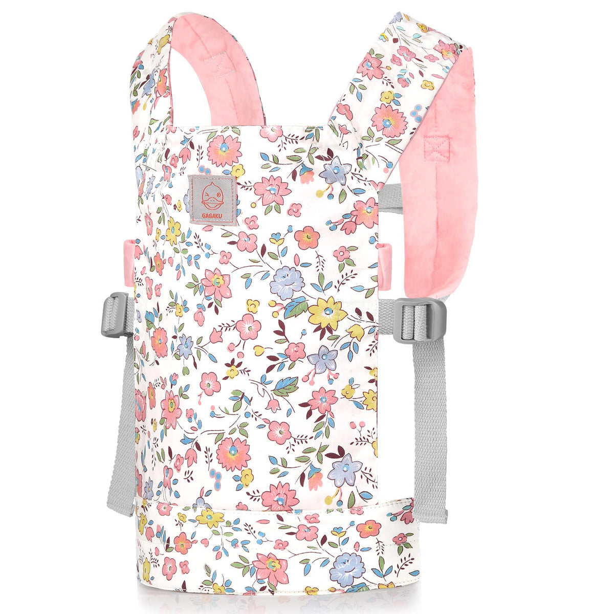 GAGAKU pink floral doll carrier adds cute style to doll time