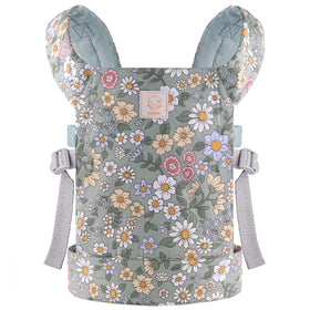 GAGAKU baby doll carrier in green for front inward carry, supports nurturing play.