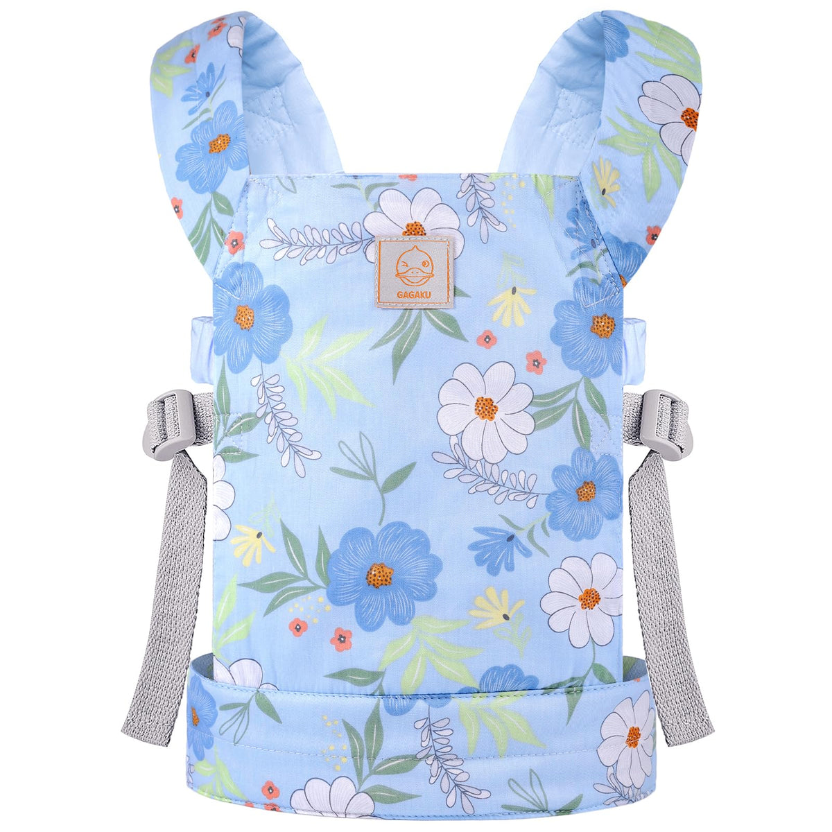 GAGAKU baby doll carrier blue for front inward carry, gentle play option