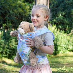 GAGAKU baby doll carrier blue for front outward carry, imaginative play