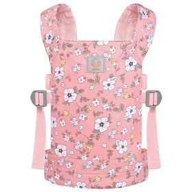 GAGAKU Baby Doll Carrier pink anemone flowers—soft cotton for gentle doll play