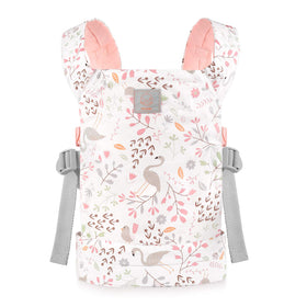 GAGAKU baby doll carrier pink flamingo — front view for easy doll care.