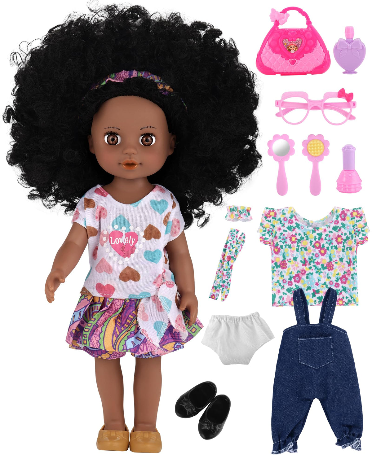 GAGAKU 14-inch black doll in full-body view for imaginative play