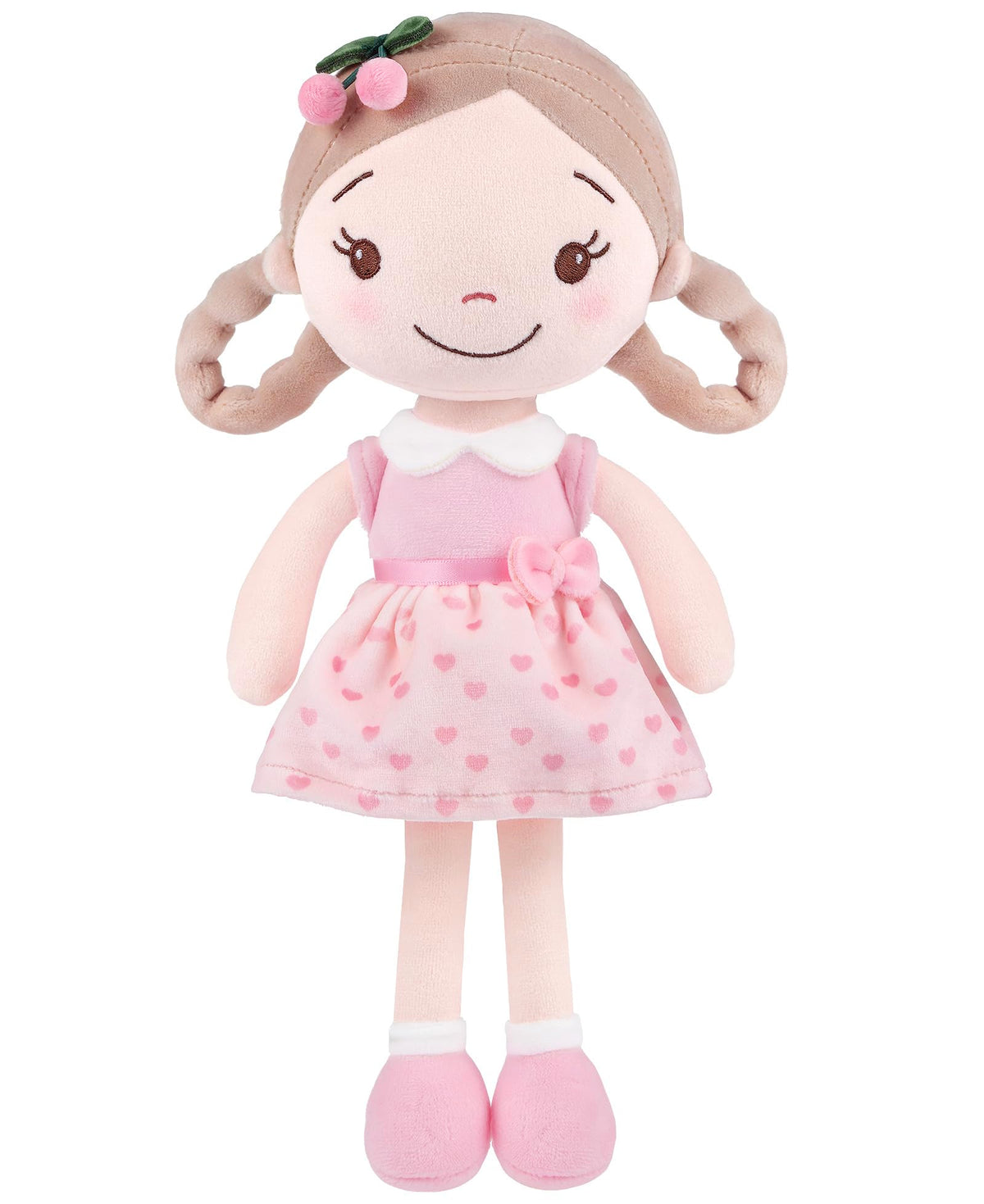 GAGAKU Cherry Girl 12in soft plush doll for gentle hugs and nurturing play