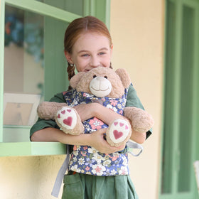 GAGAKU doll carrier blue flowers is machine washable for easy cleaning