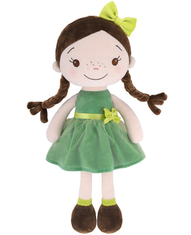 GAGAKU Forest Girl doll in green dress, a soft cuddle companion for imaginative play.