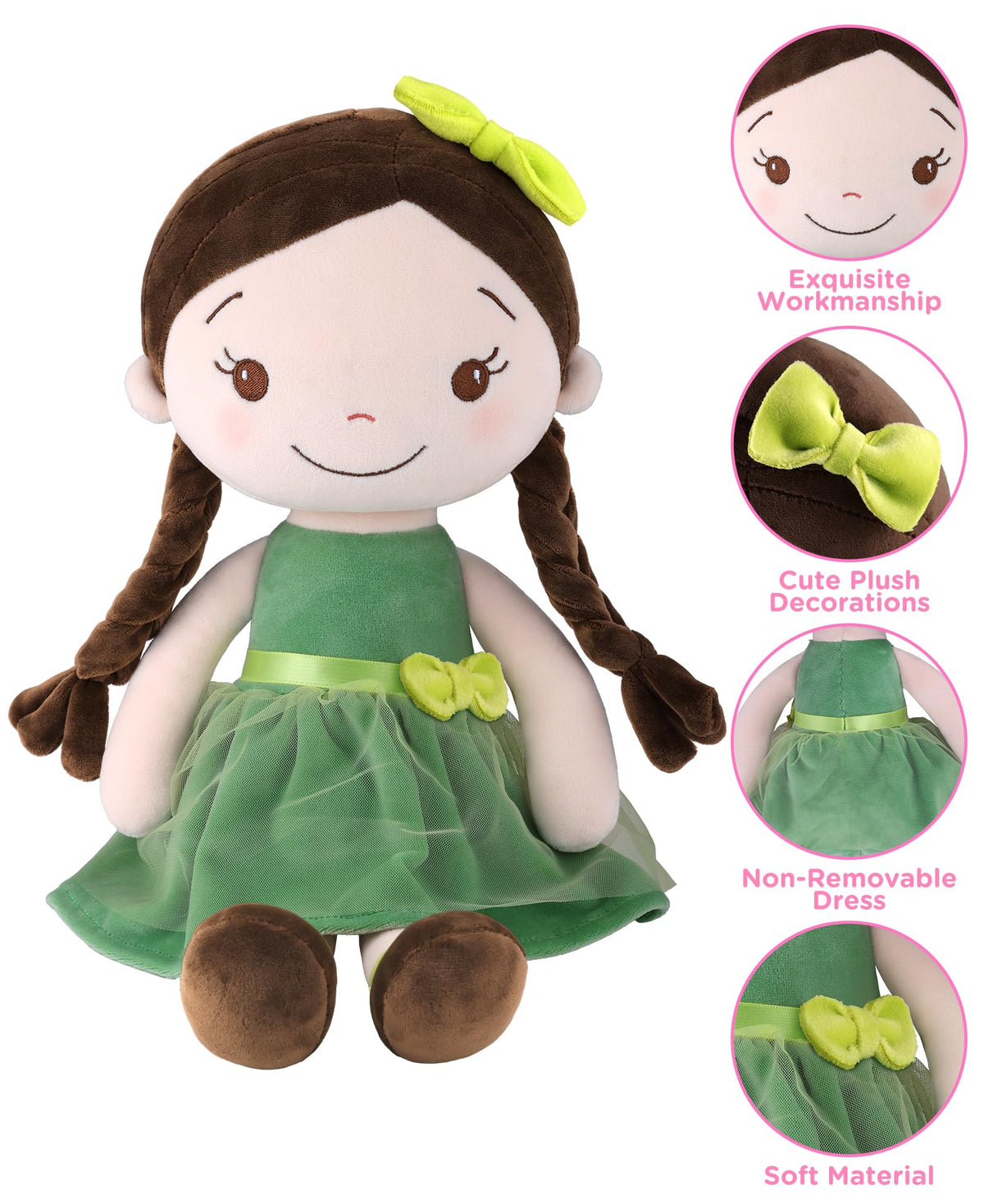 GAGAKU forest fabric close-up highlights premium texture for gentle play.