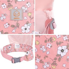 GAGAKU Pink doll carrier with anemone pattern for cute play