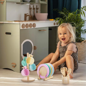 GAGAKU storage and organization helps maintain a tidy play area.