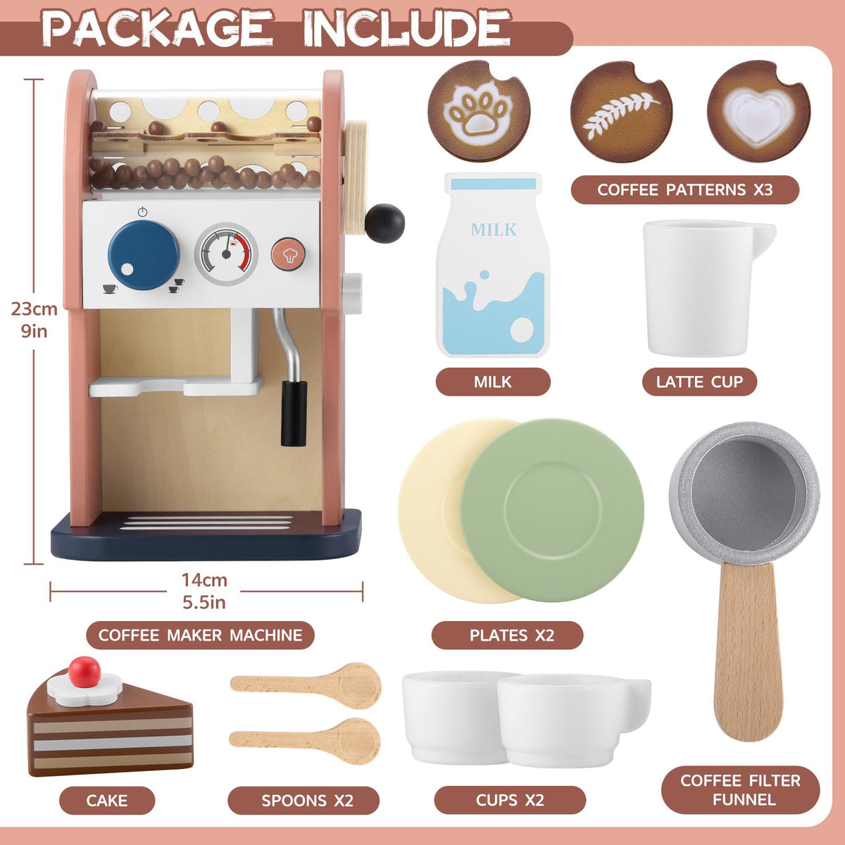 GAGAKU wooden coffee maker toy playdates become cafe adventures.