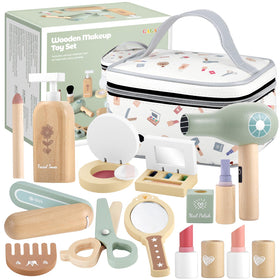 GAGAKU wooden makeup set lipstick for creative pretend play and color exploration.