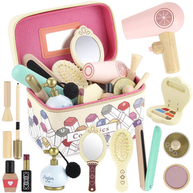 GAGAKU wooden makeup toy set contents for imaginative play and fine motor skills.