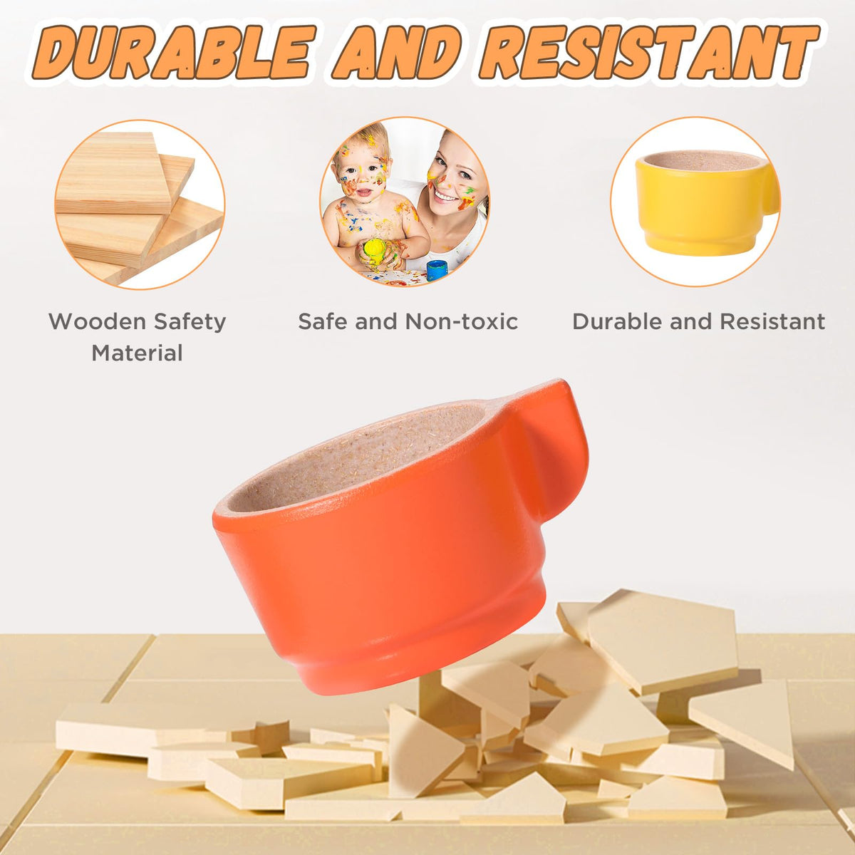 GAGAKU wooden play food set with cups encourages sharing teatimes