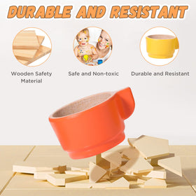 GAGAKU wooden play food set with cups encourages sharing teatimes