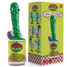 Gagster dancing pickle toy pose showcasing fun moves for kids and adults to share laughter