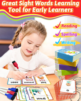 Gagule flash cards back with word on reverse side for reinforcement