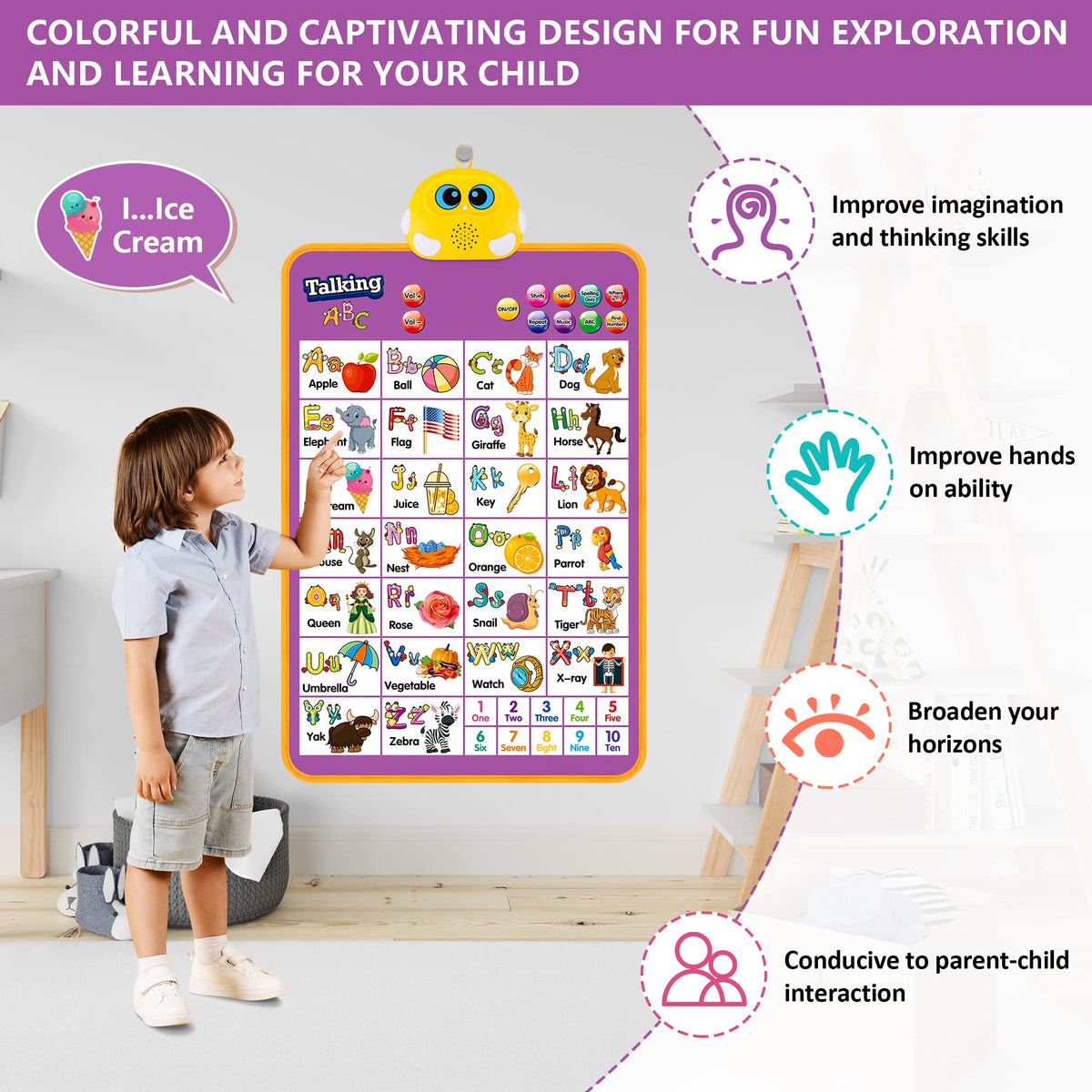GaHoo learning cards introduce counting, matching, and sorting activities