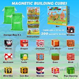 GaHoo magnetic blocks stored in bags for easy cleanup and portability