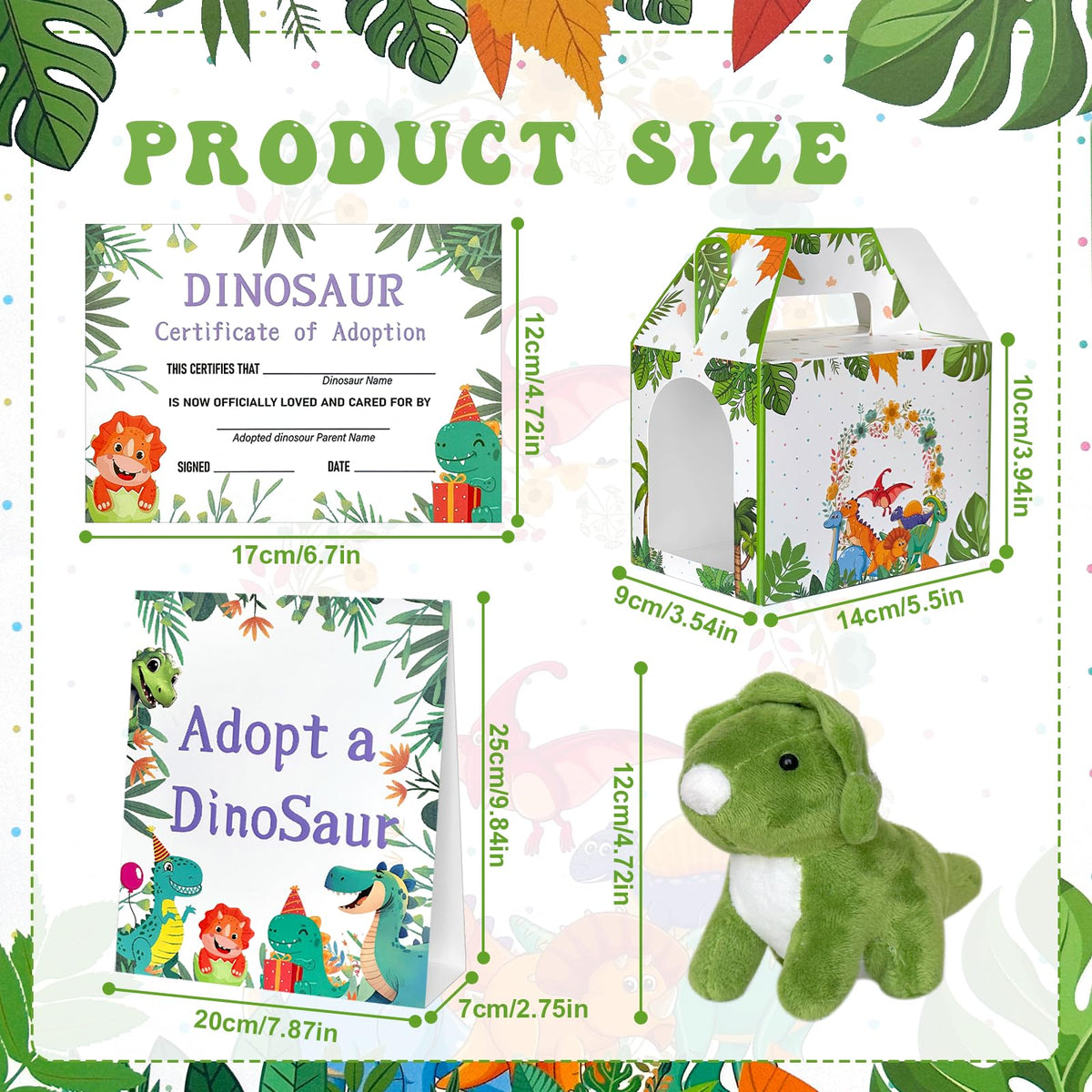 Gaiaring foldable boxes display 12 mini dinos and simplify party setup