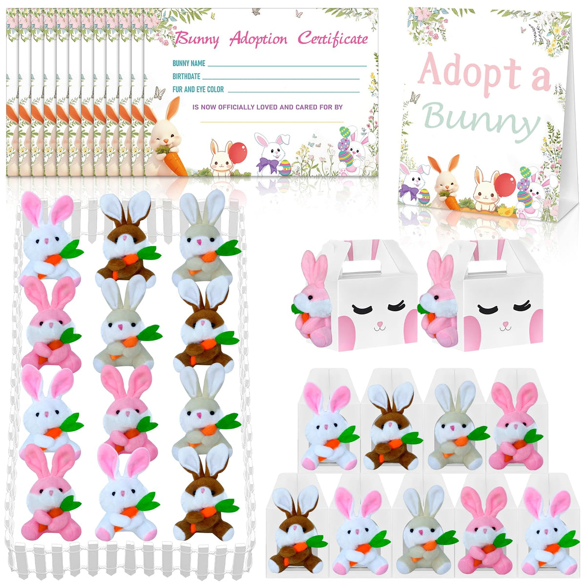 Gaiaring adopt-bunny-mini-plush ideal for party decor and keepsakes.