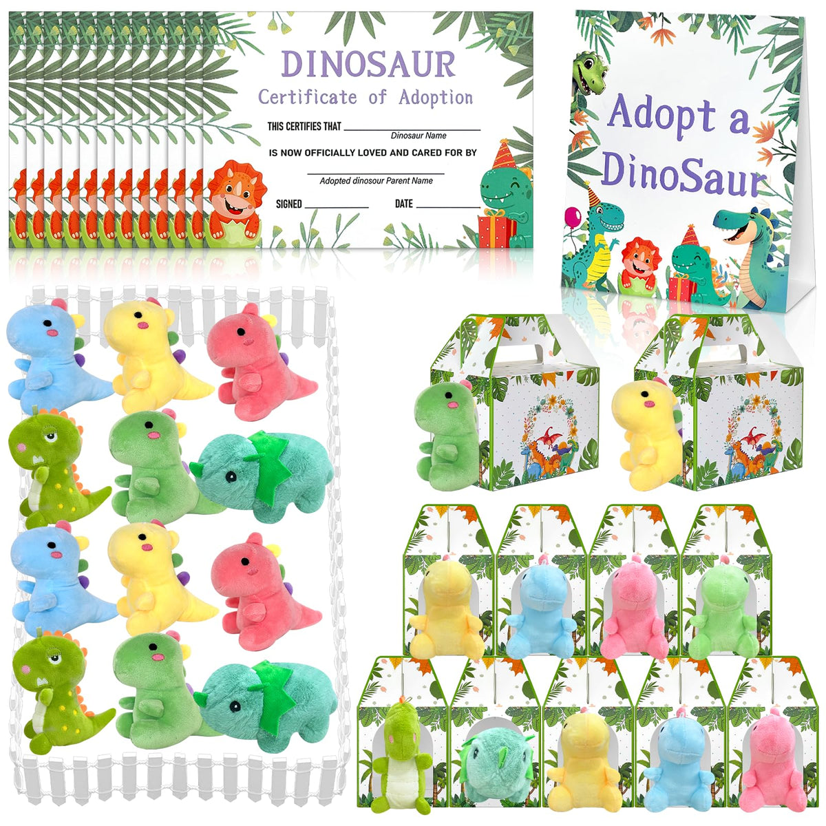 Gaiaring mini dinosaur plush for interactive adoption play