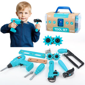 GAIETYDIY Kids Tool Set in the box promotes organized pretend play.