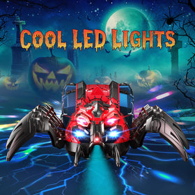 GAIETYDIY LED light show dazzles with red/blue head LEDs and tail glow.