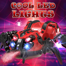GAIETYDIY RC spider lights create vivid color patterns at night.