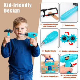 GAIETYDIY Screwdriver Set enables easy interchangeable tooling for little hands.