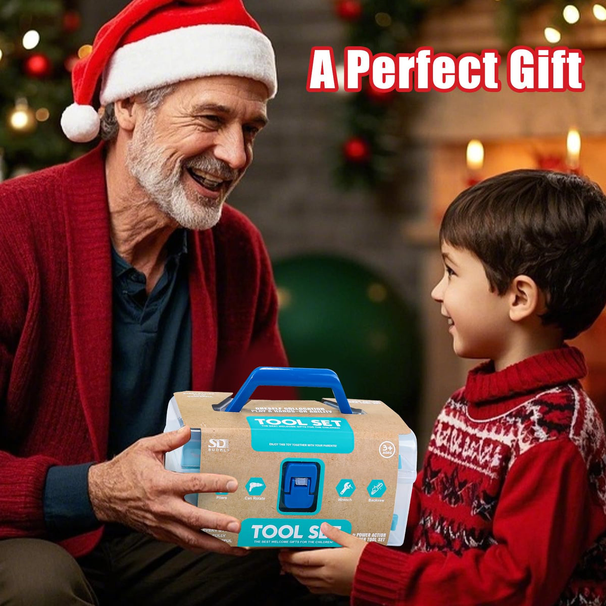 GAIETYDIY Tools Box with accessories keeps playtime tidy and portable.