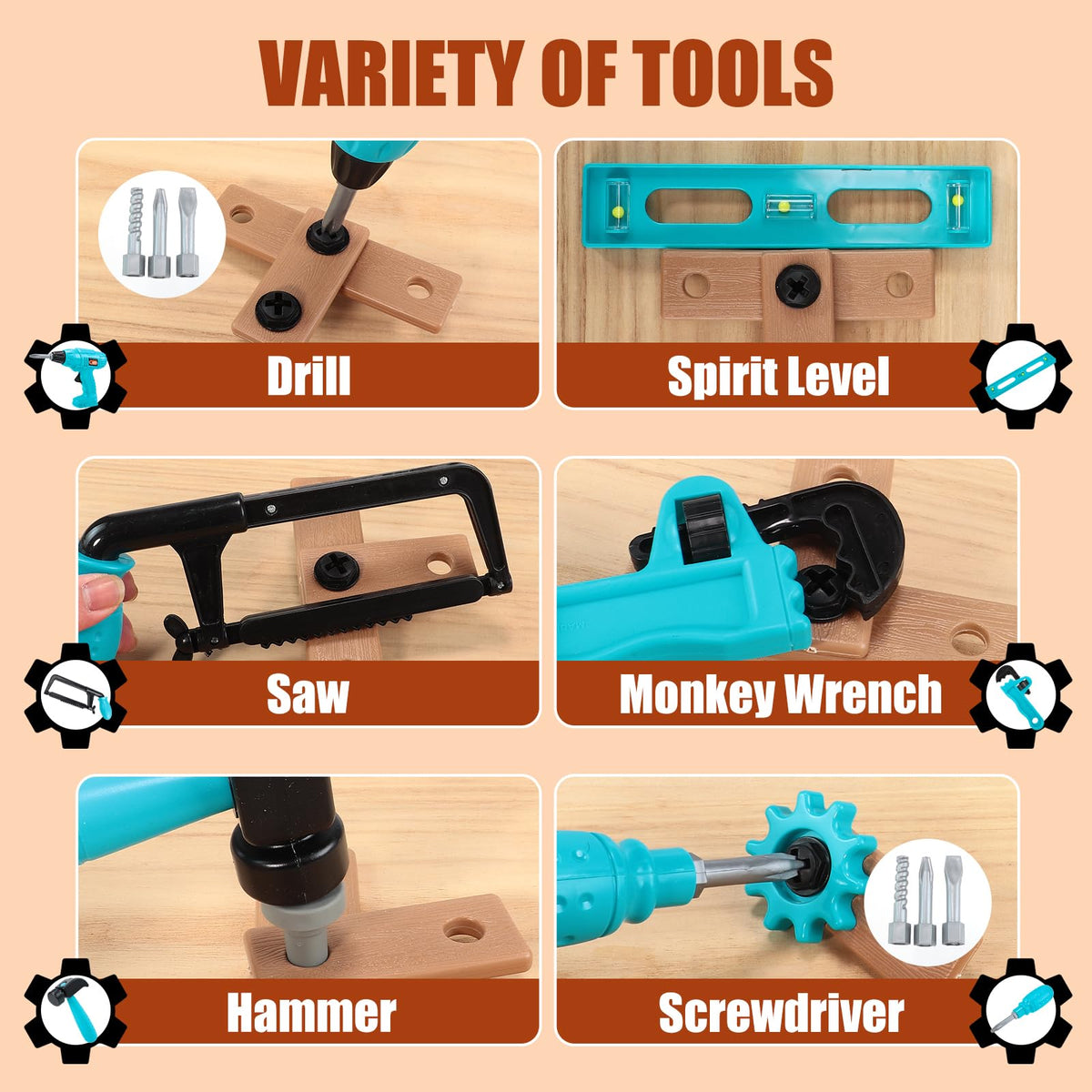 GAIETYDIY Toy Hammer highlights safe, kid-friendly construction play.