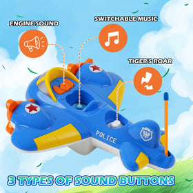 Gaitel airplane lights and music close-up, engaging sensory features for toddlers.