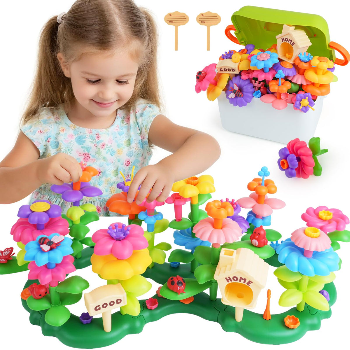 Gaitel Flower Garden flowers for vibrant imaginative play and colorful builds