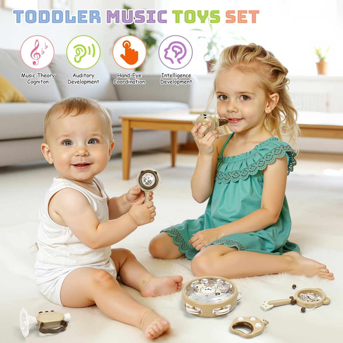 GAKICO tambourine instrument for toddlers introducing rhythm