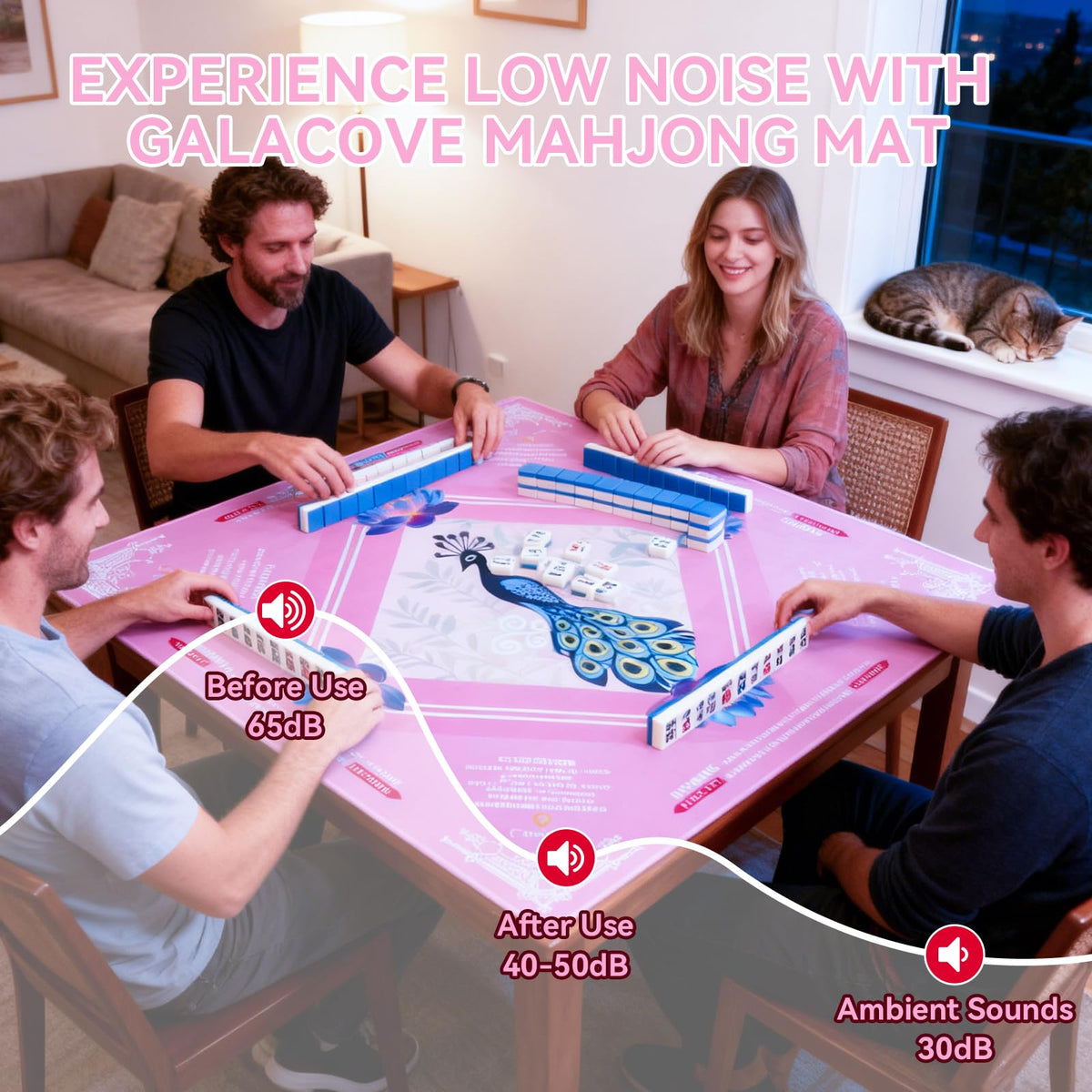 GALACOVE neoprene mat with soft top reduces noise during games