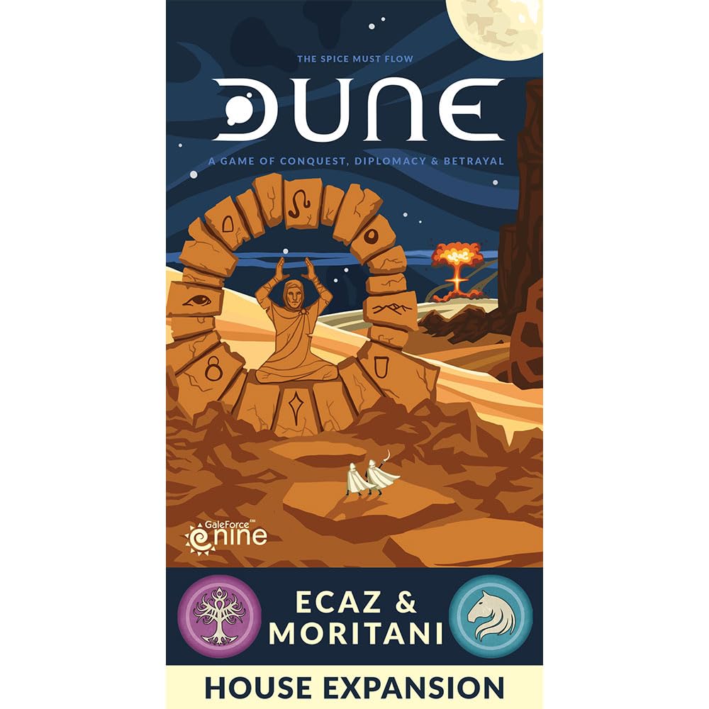 Gale Force Nine Dune Discovery Tokens on key board areas revealing new options