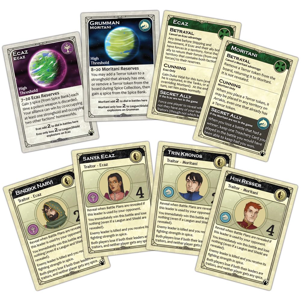 Gale Force Nine Dune homeworlds mechanics depiction illustrating raids and spice dynamics