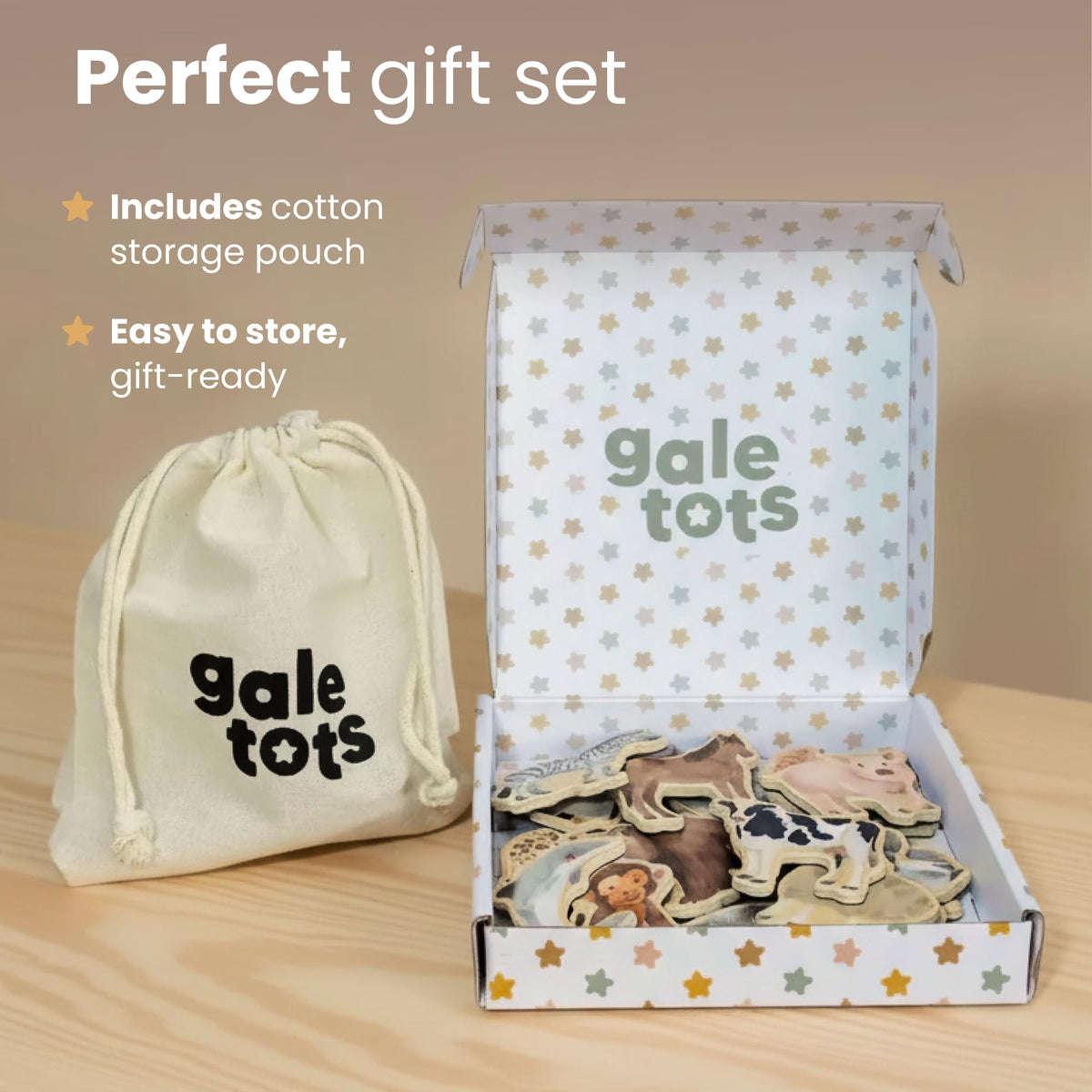 GALE TOTS magnets on fridge display, perfect for modern kitchen decor