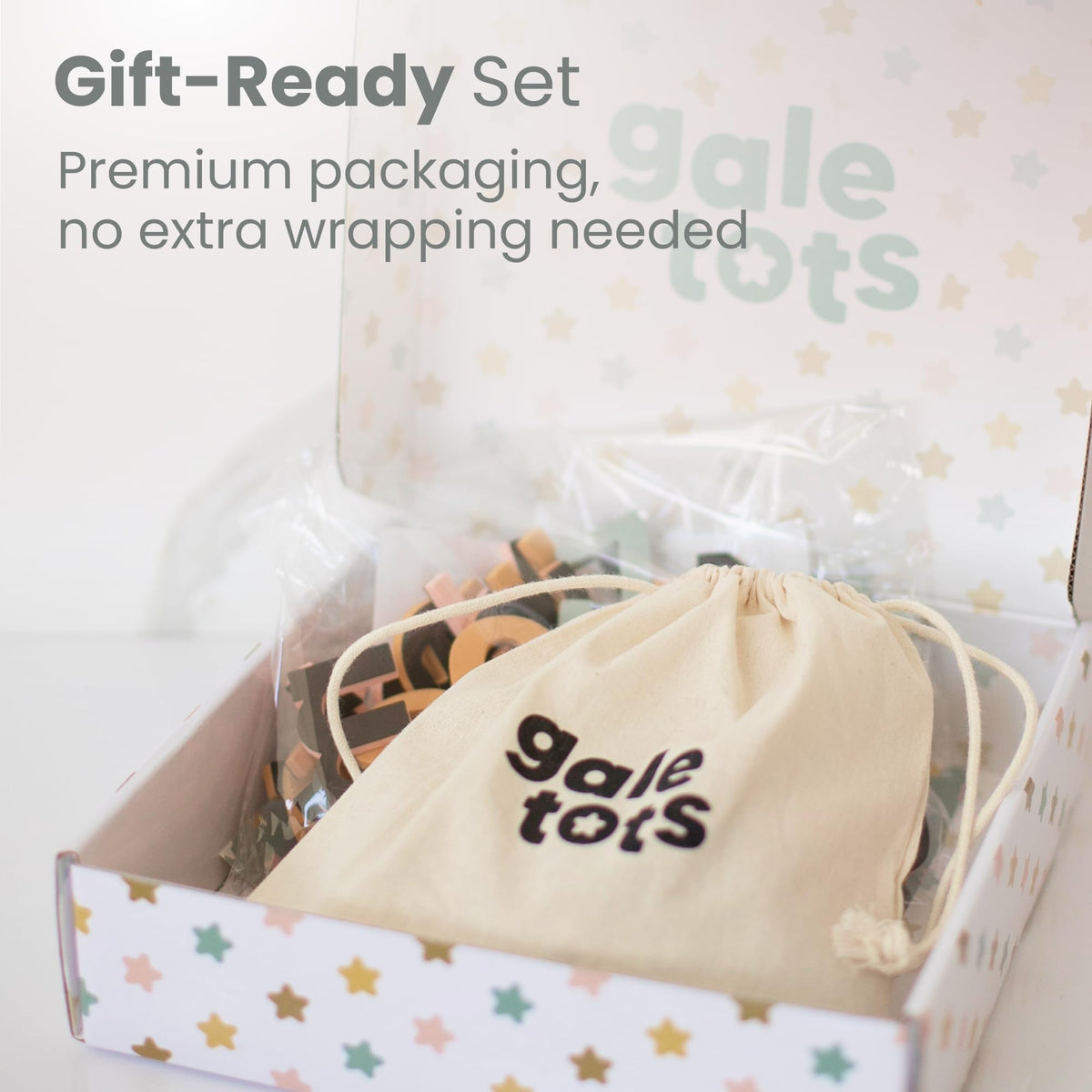 Gale Tots gift-ready packaging showing classroom-friendly learning tools.