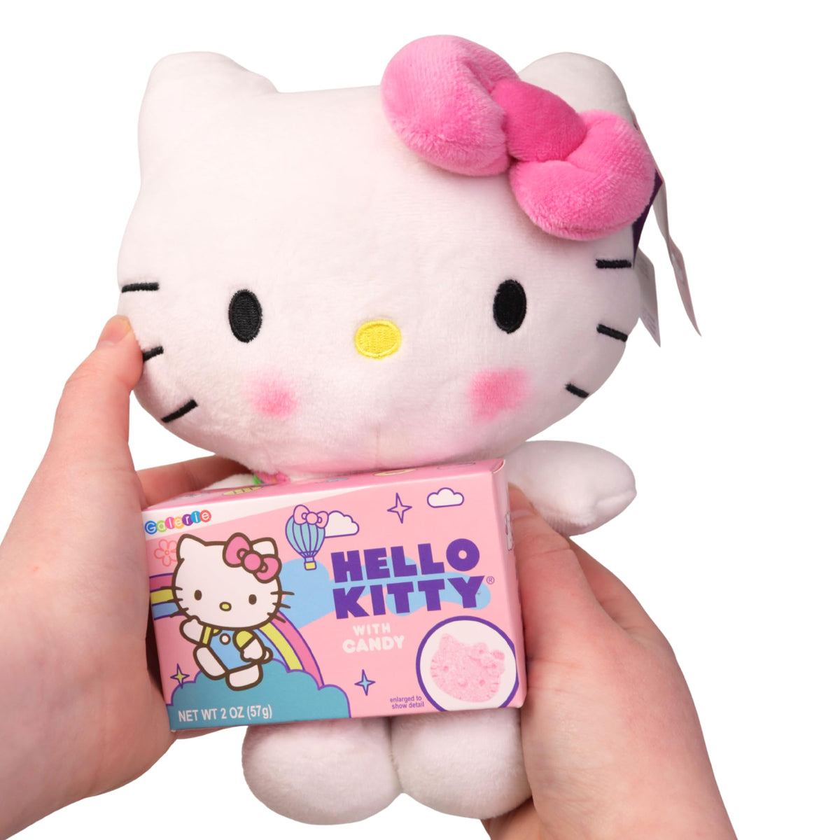 Galerie Hello Kitty plush display-ready arrangement for desks or shelves.