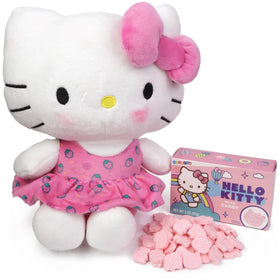 Galerie jumbo Hello Kitty plush with candy, soft cuddle companion for display.