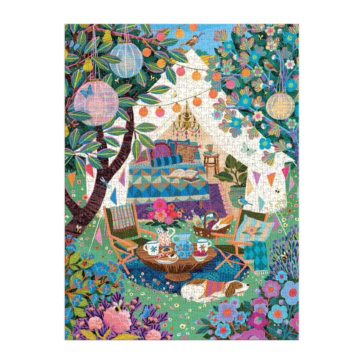 Galison Blooming Escape wildflowers meadow offers nature-inspired focus for relaxing evenings.