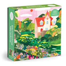 Galison Blooming Meadow cottage image for relaxing evenings.