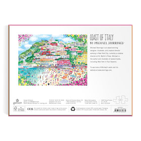 Galison bright village street puzzle detail for relaxing family activity