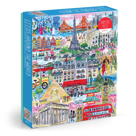 Galison Cities Around The World puzzle skyline details offer immersive relaxation.