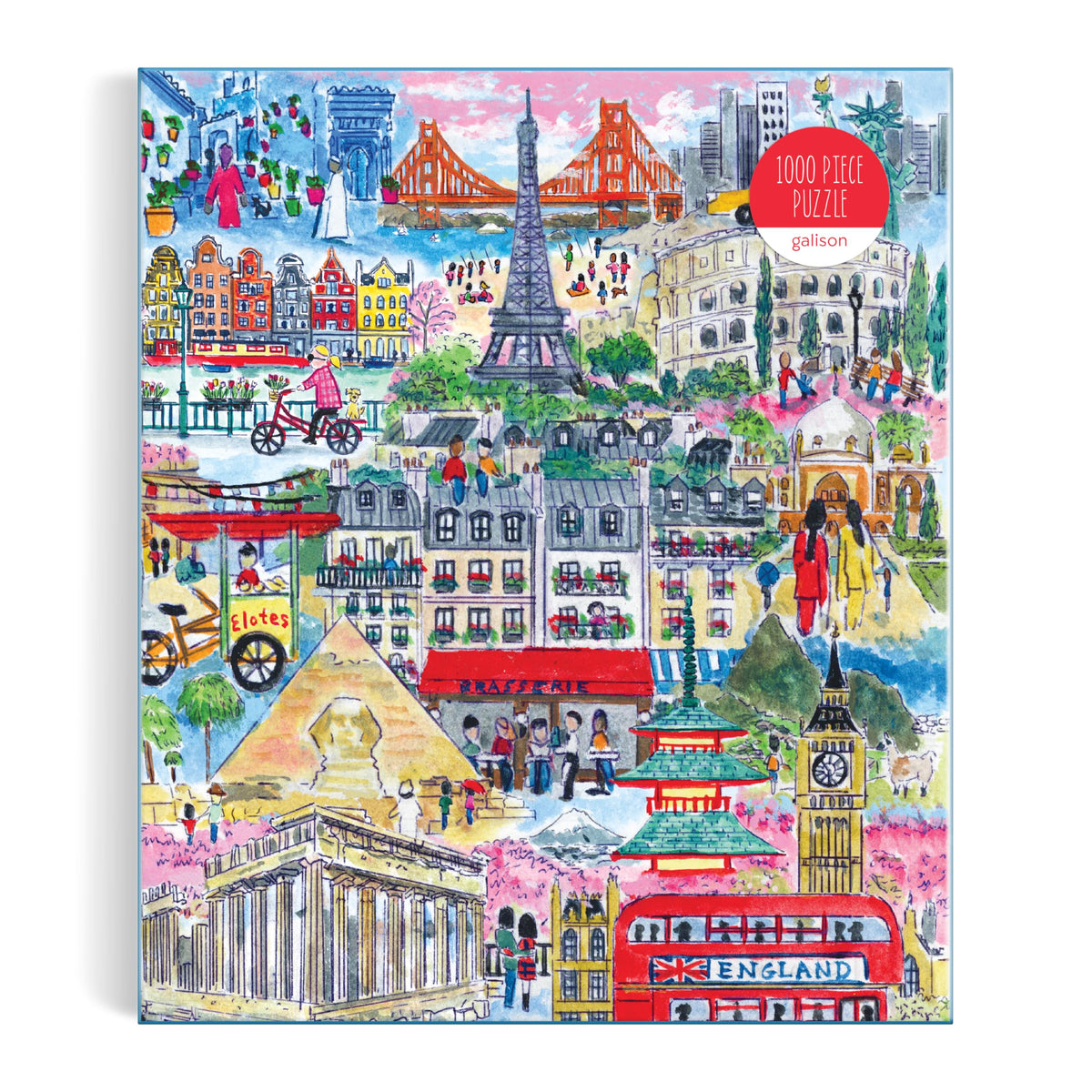 Galison Cities Around The World puzzle offers hours of engaging entertainment.
